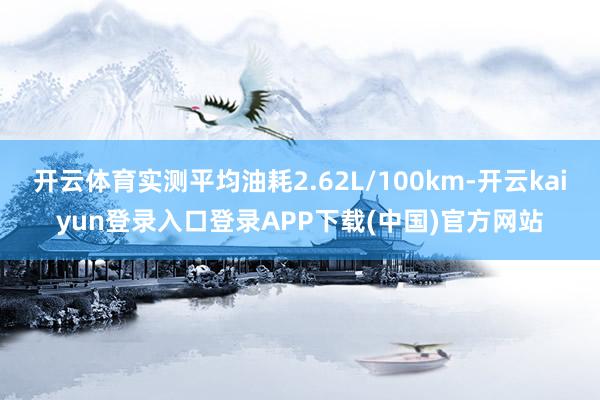 开云体育实测平均油耗2.62L/100km-开云kaiyun登录入口登录APP下载(中国)官方网站