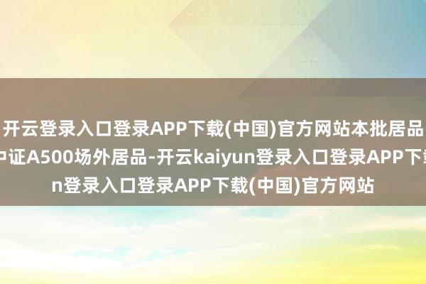 开云登录入口登录APP下载(中国)官方网站本批居品亦然市集上首批中证A500场外居品-开云kaiyun登录入口登录APP下载(中国)官方网站