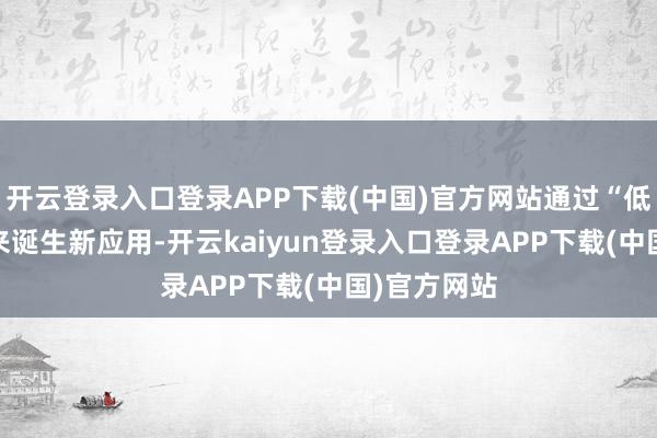 开云登录入口登录APP下载(中国)官方网站通过“低空经济+”来诞生新应用-开云kaiyun登录入口登录APP下载(中国)官方网站