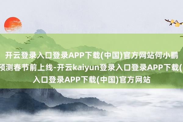 开云登录入口登录APP下载(中国)官方网站何小鹏显现哨兵花样预测春节前上线-开云kaiyun登录入口登录APP下载(中国)官方网站