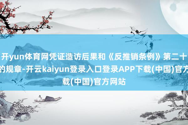开yun体育网凭证造访后果和《反推销条例》第二十四条的规章-开云kaiyun登录入口登录APP下载(中国)官方网站